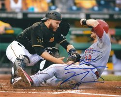 AUTOGRAPHED DEVIN MESORACO 8X10 Cincinnati Reds Photo