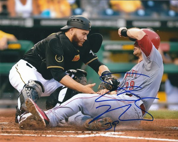 AUTOGRAPHED DEVIN MESORACO 8X10 Cincinnati Reds Photo