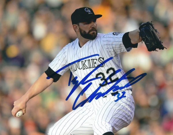 AUTOGRAPHED TYLER CHATWOOD 8X10 Colorado Rockies Photo