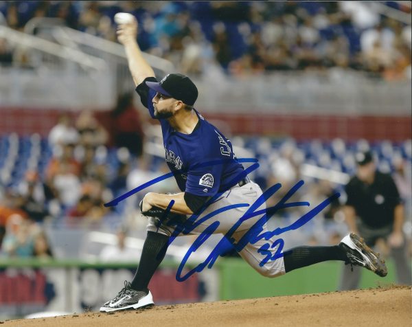 AUTOGRAPHED TYLER CHATWOOD 8X10 Colorado Rockies Photo