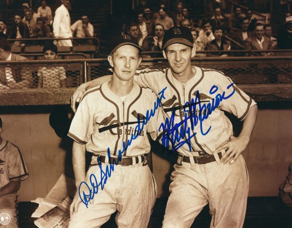 AUTOGRAPHED RED SCHOENDIENST & MARTY MARION 8x10 St.Llouis Cardinals Photo