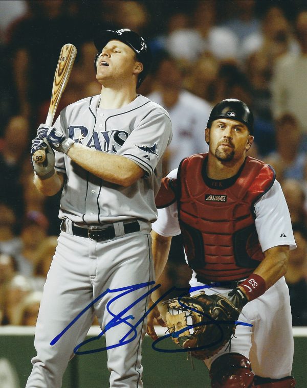 Autographed GABE GROSS Tampa Bay Rays Photo.