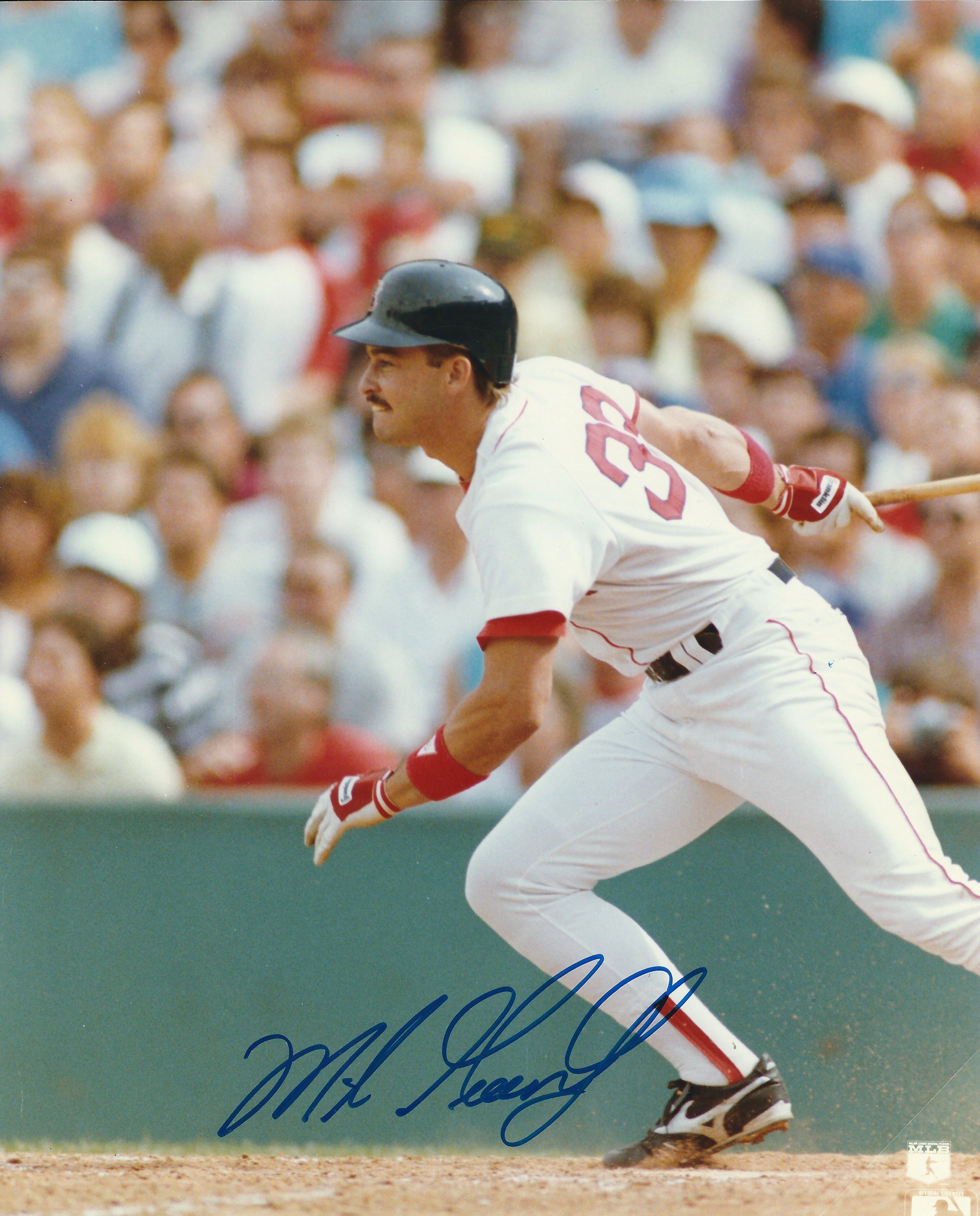 AUTOGRAPHED MIKE GREENWELL 8X10 Boston Red Sox photo - Main Line Autographs