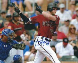 Autographed JEREMY HAZELBAKER 8X10 Arizona Diamondbacks Photo