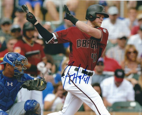 Autographed JEREMY HAZELBAKER 8X10 Arizona Diamondbacks Photo