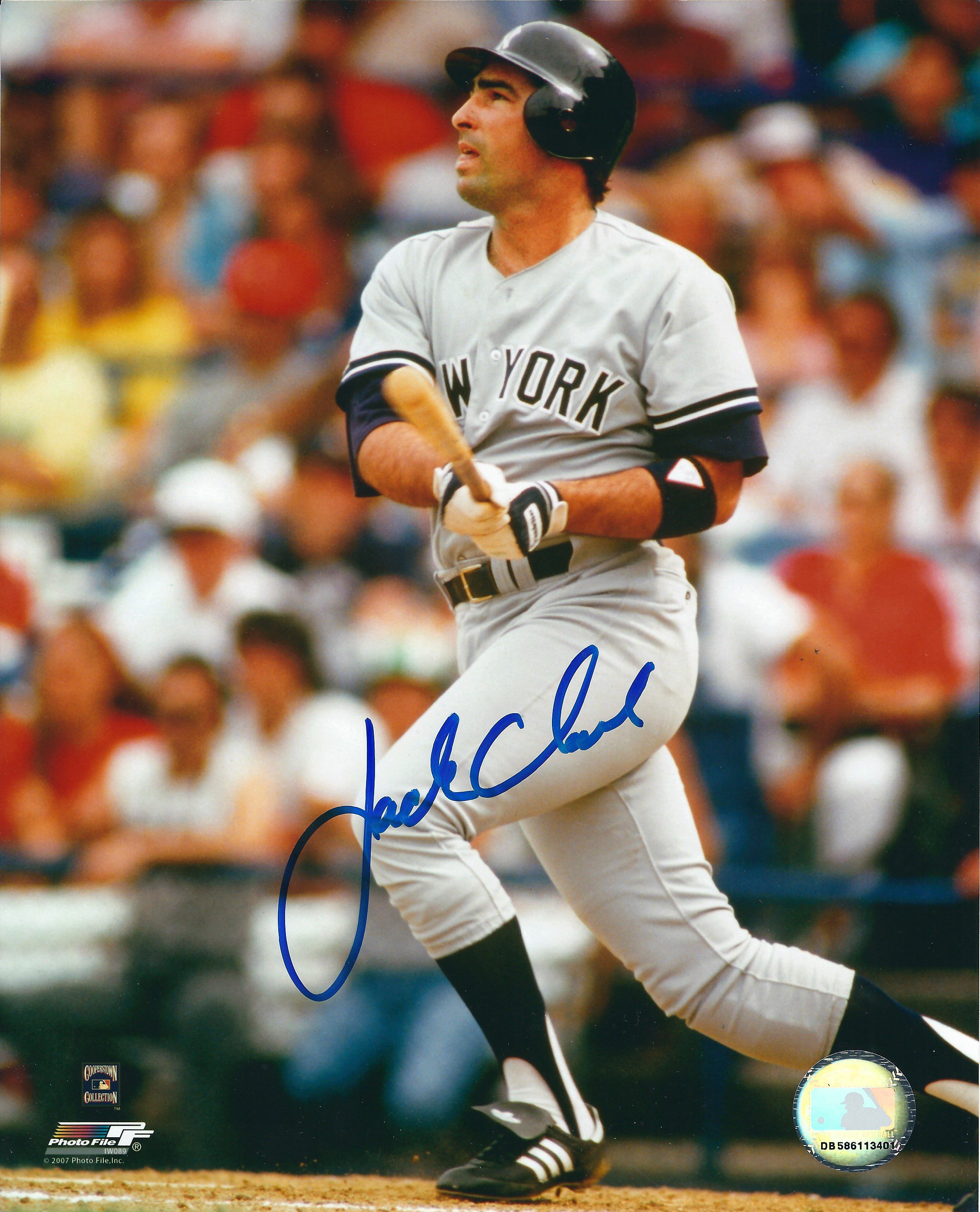 AUTOGRAPHED SIGNED photo JACK CLARK 3 New York Yankees Main Line