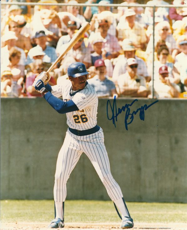 AUTOGRAPHED GLENN BRAGGS 8X10 Milwaukee Brewers Photo