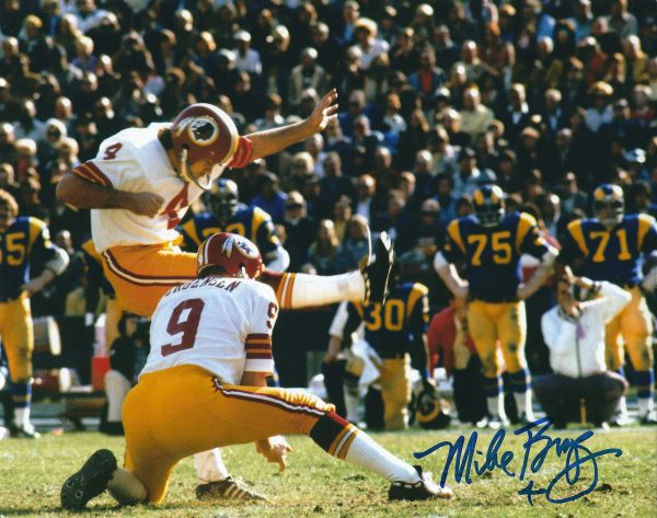 Autographed MIKE BRAGG  8x10 Washington Redskins Photo