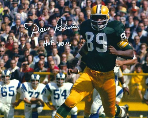 Autographed DAVE ROBINSON 8X10 Green Bay Packers Photo