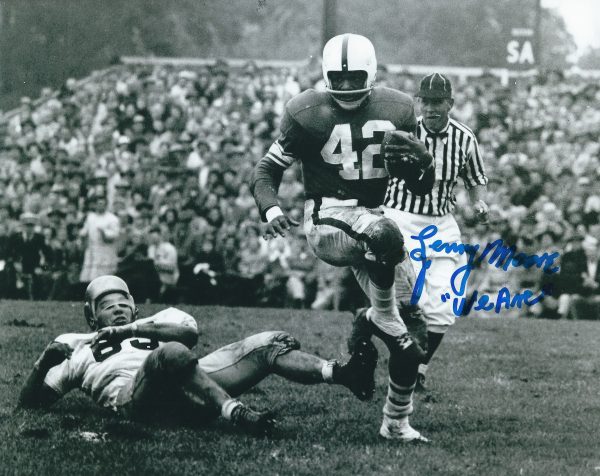 Autographed LENNY MOORE 8X10 Penn State Photo