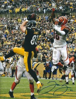 Autographed JESSE JAMES 8X10 Pittsburgh Steelers Photo