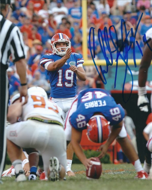 Autographed CALEB STURGIS 8X10 Florida Gators Photo