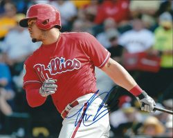 AUTOGRAPHED JORGE ALFARO 8X10 Philadelphia Phillies Photo