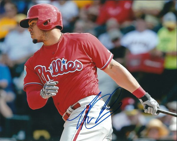 AUTOGRAPHED JORGE ALFARO 8X10 Philadelphia Phillies Photo