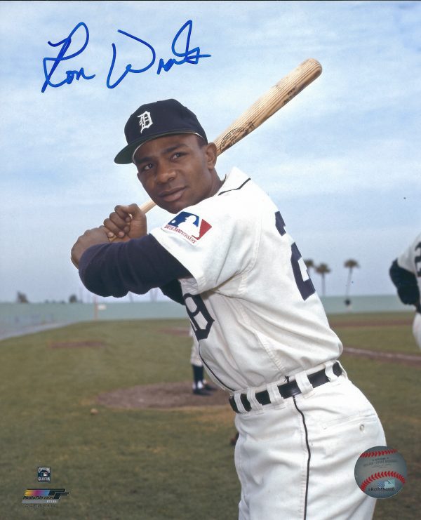 AUTOGRAPHED RON WOODS 8X10 photo Detroit Tigers