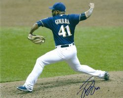 AUTOGRAPHED JUNIOR GUERRA 8X10 Milwaukee Brewers Photo