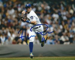 AUTOGRAPHED HERNAN PEREZ 8X10 Milwaukee Brewers Photo