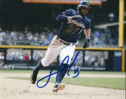 AUTOGRAPHED JONATHAN VILLAR 8X10 Milwaukee Brewers Photo