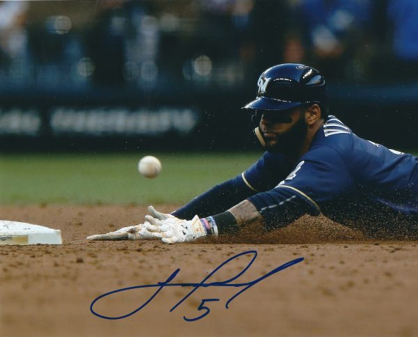 AUTOGRAPHED JONATHAN VILLAR 8X10 Milwaukee Brewers Photo