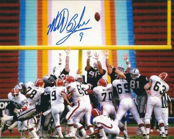 Autographed MATT BAHR 8X10 Cleveland Browns Photo