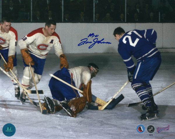 Autographed TOM JOHNSON 8X10 Montreal Canadiens Photo