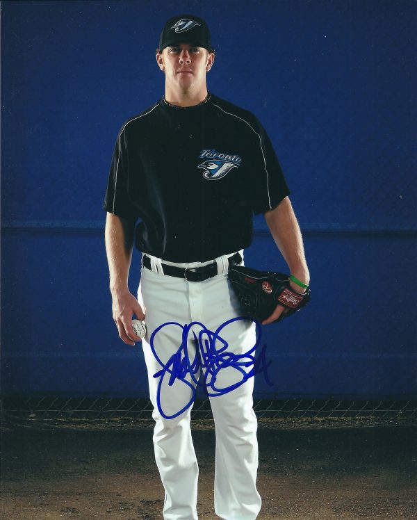 Autographed JOSH BANKS 8x10 Toronto Blue Jays Photo