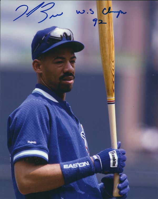 Autographed DEREK BELL 8x10 Toronto Blue Jays Photo