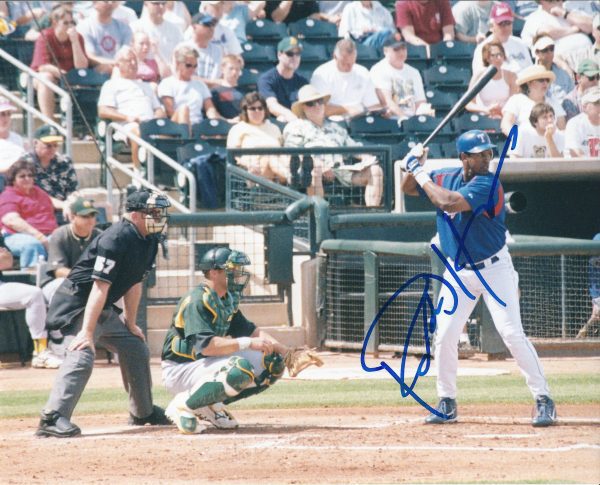 AUTOGRAPHED RICHARD HIDALGO 8X10 Texas Rangers Photo
