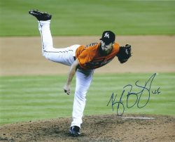 AUTOGRAPHED KYLE BARRACLOUGH 8X10 Miami Marlins Photo