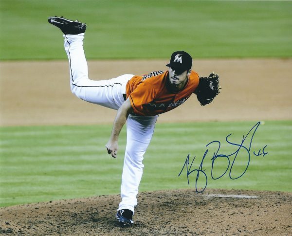 AUTOGRAPHED KYLE BARRACLOUGH 8X10 Miami Marlins Photo