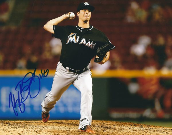 AUTOGRAPHED KYLE BARRACLOUGH 8X10 Miami Marlins Photo