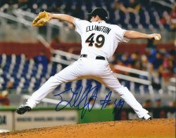 AUTOGRAPHED BRIAN ELLINGTON 8X10 Miami Marlins Photo