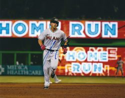 AUTOGRAPHED TYLER MOORE 8X10 Miami Marlins Photo