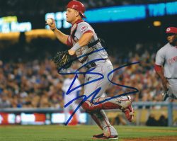 AUTOGRAPHED DEVIN MESORACO 8X10 Cincinnati Reds Photo