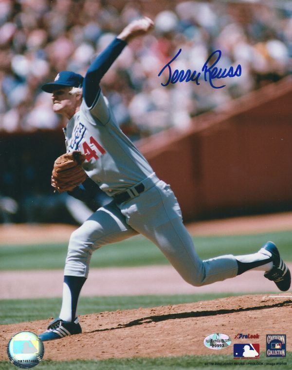 AUTOGRAPHED JERRY REUSS 8X10 Los Angeles Dodgers Photo