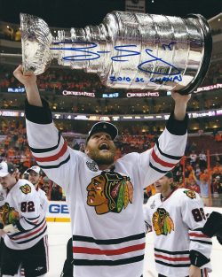 Autographed  BEN EAGER 8X10 Chicago Blackhawks Photo