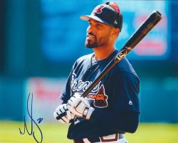 AUTOGRAPHED MICAH JOHNSON 8X10 Atlanta Braves photo