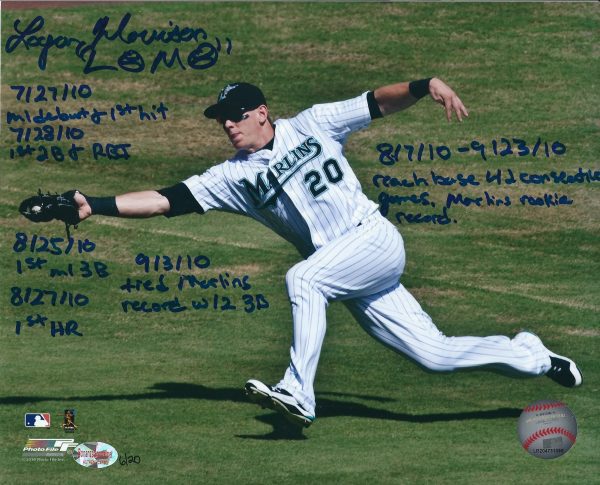 AUTOGRAPHED LOGAN MORRISON 8X10 Florida Marlins Photo