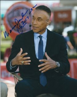 Autographed MANNIE JACKSON 8X10 Harlem Globetrotters photo
