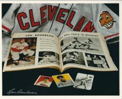 Autographed HOF'R LOU BOUDREAU 8x10 Cleveland Indians - Photo
