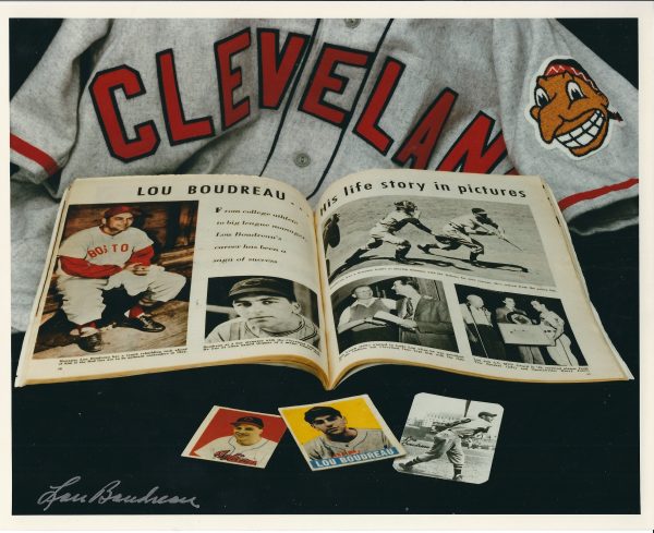 Autographed HOF'R LOU BOUDREAU 8x10 Cleveland Indians - Photo