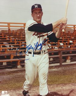 AUTOGRAPHED JOHNNY LOGAN 8X10 Atlanta Braves Photo