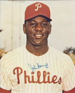 AUTOGRAPHED JOHNNY BRIGGS 8X10 Philadelphia Phillies Photo