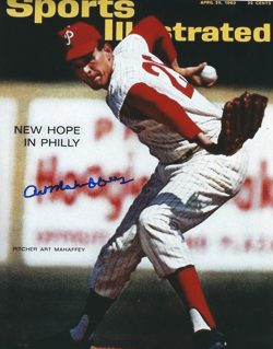 AUTOGRAPHED ART MAHAFFEY 8X10 photo  Philadelphia Phillies