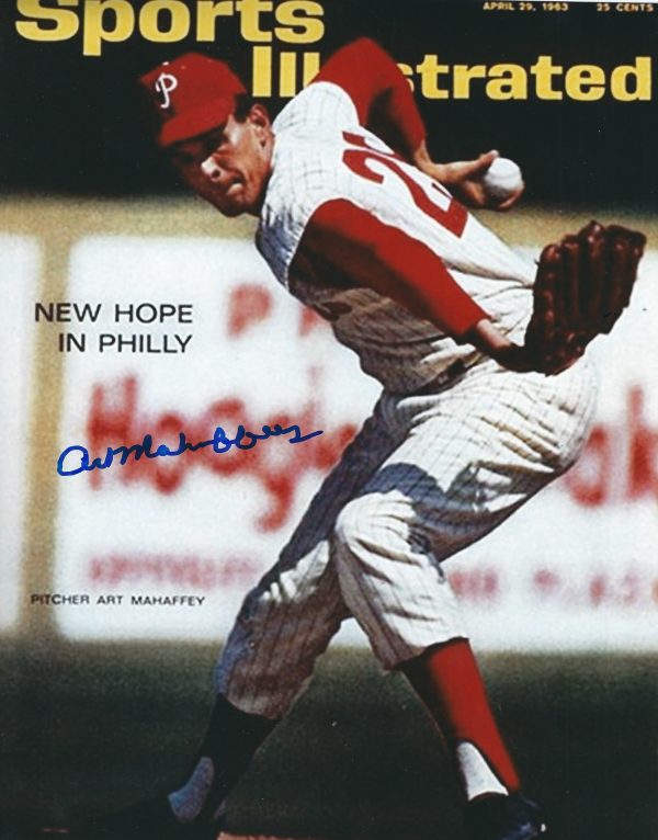 AUTOGRAPHED ART MAHAFFEY 8X10 photo  Philadelphia Phillies