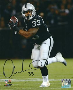 Autographed DEANDRE WASHINGTON 8X10 Oakland Raiders photo