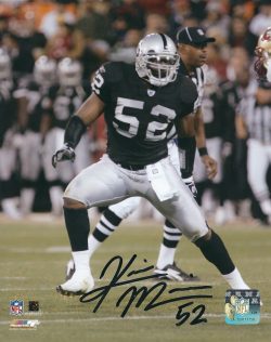 Autographed KIRK MORRISON 8X10 Oakland Raiders photo
