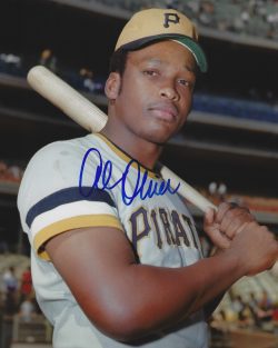 Autographed Al Oliver 8X10 Pittsburgh Pirates photo with COA