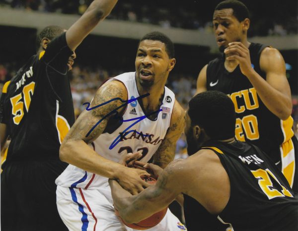 Autographed Marcus Morris Kansas Jayhawks 8x10 with COA