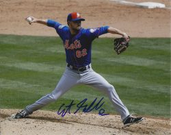 Autographed Erik Goeddel 8X10 New York Mets photo with COA